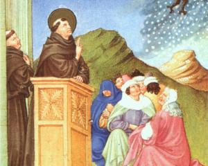 7_600	 St. Anthony of Padua Stilling a Storm - Limbourg brothers, 1408