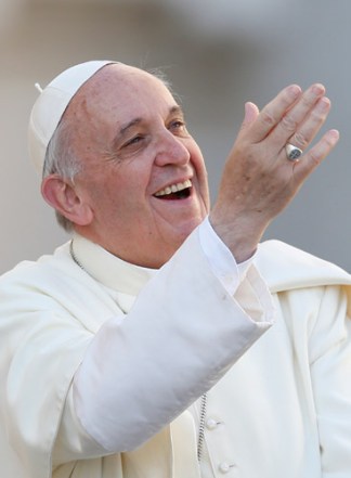 Pope Francis smiling