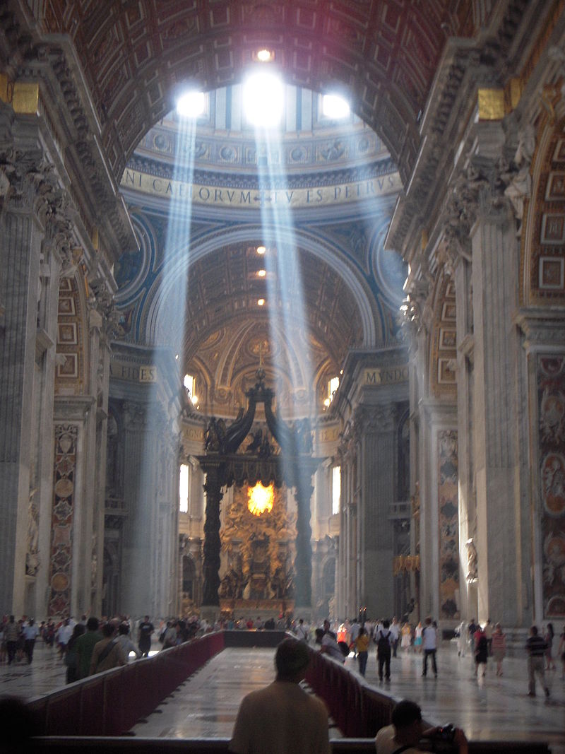 800px-Crepescular_rays_in_saint_peters_basilica